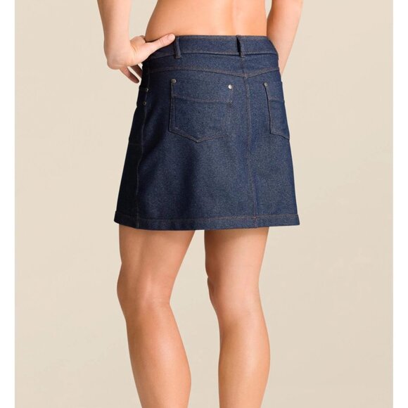 Athleta ~ Stretch Knit Bettona Classic Skort Skirt size XS in Indigo Denim - Picture 15 of 16